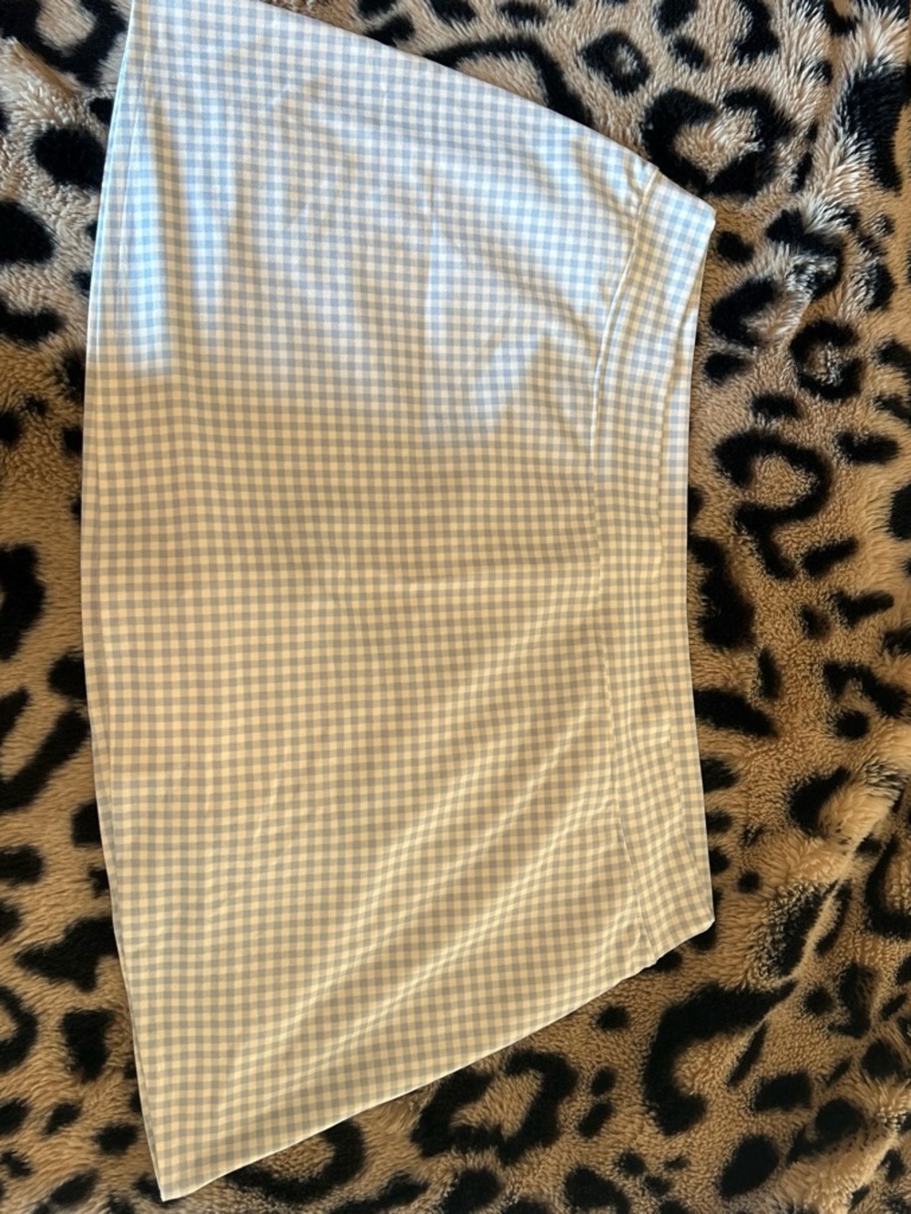 Hollister Light Blue Gingham Mini Skirt - Classic Women's Skirt